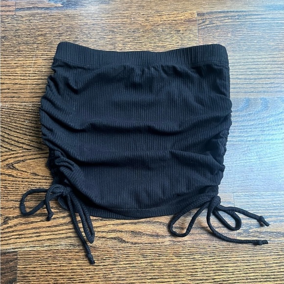Anthropologie Love tree strapless top with side ties Sz. S black - Picture 1 of 4